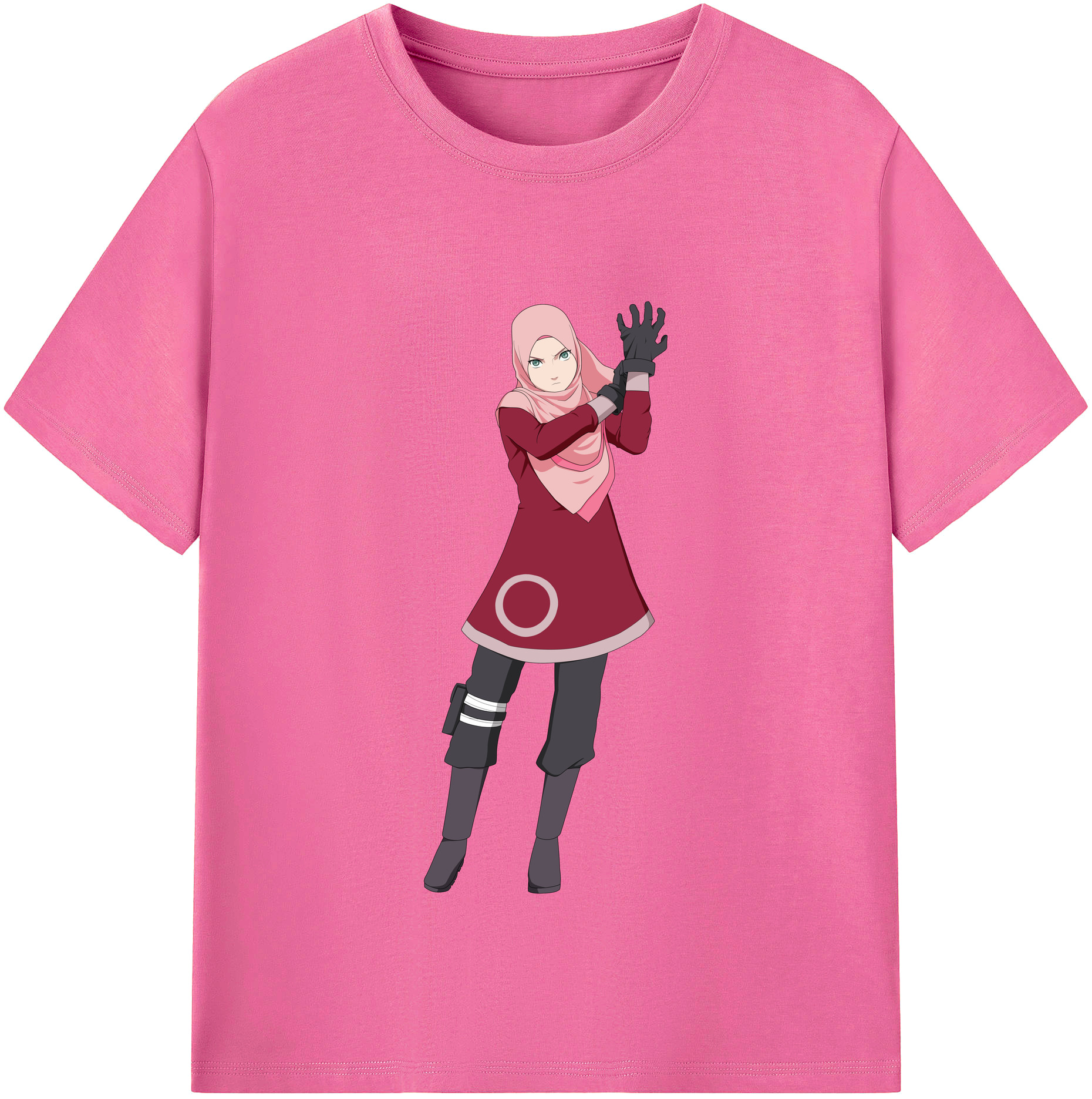 （画像用） NARUTO -ナルト- 春野サクラ Haruno Sakura レディースカジュアルプリントTシャツ（綿100％）